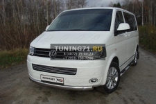 Защита передняя нижняя (овальная) 75х42 мм Volkswagen Multivan 2013